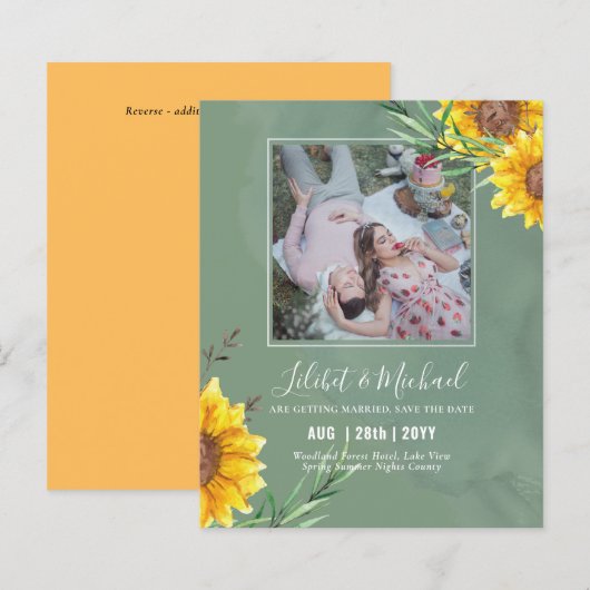 BUDGET-Foto Rett Datum oder Hochzeit Rustikale Son (Vorne/Hinten)