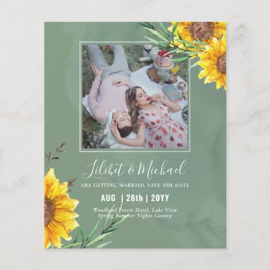 BUDGET-Foto Rett Datum oder Hochzeit Rustikale Son (Vorderseite)