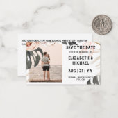 BUDGET-Foto Rette Daten Tropical Beach Mitteilungskarte (Vorderseite/Rückseite Beispiel)