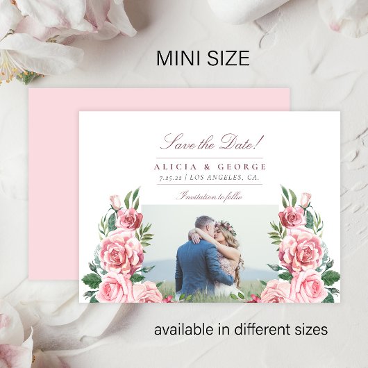 Budget Foto romantische Blumenhochzeit speichern d Mitteilungskarte