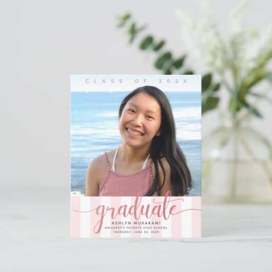 Budget Foto Rosa Glitzer Skript-Abschluss laden (Stehend Vorderseite)