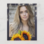 Budget FOTO rustikale Abschlussfeier Einladung (Rückseite)