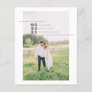 Budget Foto Save-the-Date-Karte Flyer