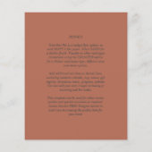 BUDGET FOTO Save the Date Terracotta Wedding Flyer (Hinten)