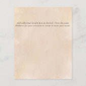 BUDGET Foto Save the Date Verlobung Peach THIN Flyer (Hinten)