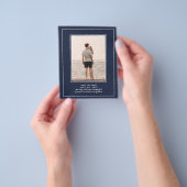 BUDGET FOTO Save the Dates Navy Blue WEDD Flyer (Gruppe)