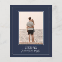 BUDGET FOTO Save the Dates Navy Blue WEDD