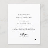 Budget Foto Schwarz-Weiß Hochzeit danke Flyer (Hinten)