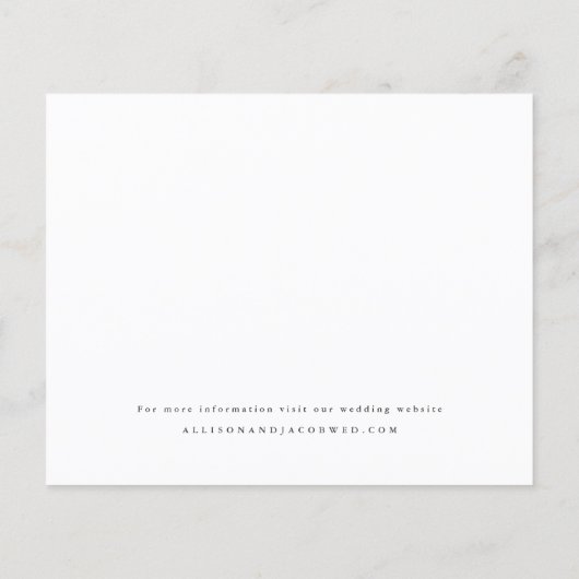 Budget Foto Schwarz-Weiß Hochzeit Einladung (Rückseite)