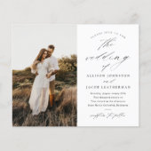 Budget Foto Schwarz-Weiß Hochzeit Einladung (Vorderseite)