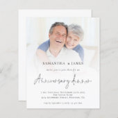 Budget Foto Script Anniversary Dinner Einladung (Vorne/Hinten)