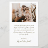 Budget Foto Script Black Gold Hochzeit Vielen Dank (Rückseite)