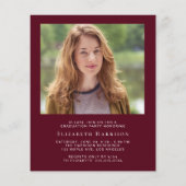 Budget Foto Script Burgundy Graduation Party (Rückseite)