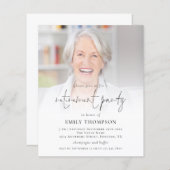 Budget Foto Script Retirement Party Einladung (Vorne/Hinten)