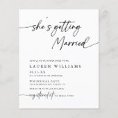 Budget Foto Sie wird heiraten Brautparty Flyer (Vorne)