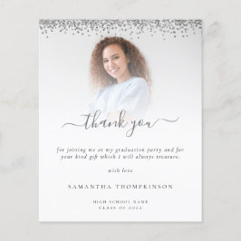 Budget Foto Silver Glitzer Vielen Dank