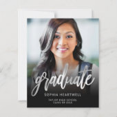 Budget Foto Silver Script Abschluss Ankündigung (Vorderseite)