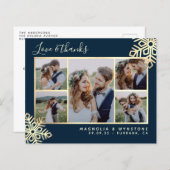 Budget Foto Snowflake Wedding Danke Postcard (Vorne/Hinten)