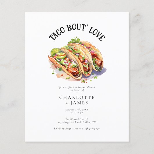 Budget Foto Taco Bout Liebe Probe Abendessen (Vorderseite)