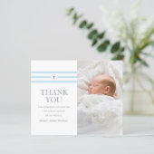 Budget Foto Taufen & Christening Dankeschön Karte (Stehend Vorderseite)