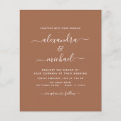 Budget Foto Terra Cotta Boho Wedding Simple (Vorderseite)