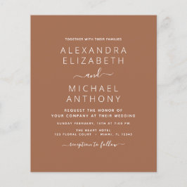 Budget Foto Terra Cotta Boho Wedding Simple Flyer