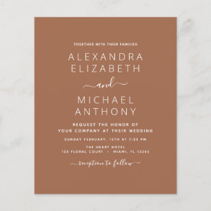 Budget Foto Terra Cotta Boho Wedding Simple Flyer