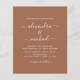 Budget Foto Terracotta Boho Wedding Simple Flyer