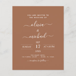 Budget Foto Terracotta Boho Wedding Simple Flyer