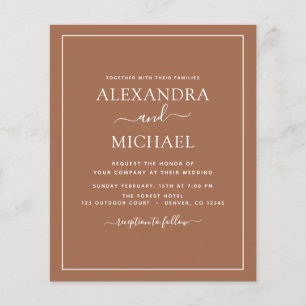 Budget Foto Terracotta Boho Wedding Simple Flyer