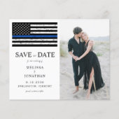 Budget Foto Thin Blue Line Polizeihochzeit (Vorderseite)