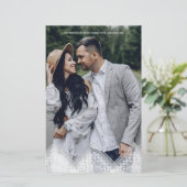 Budget Foto Trendy Lace Effect Whimsical Script (Stehend Vorderseite)