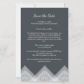 Budget Foto Trendy Lace Effect Whimsical Script (Rückseite)