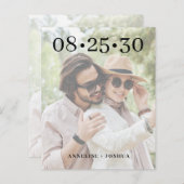 Budget Foto Typografie Hochzeit speichern Sie das (Vorne/Hinten)