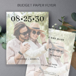 Budget Foto Typografie Hochzeit speichern Sie das  Flyer