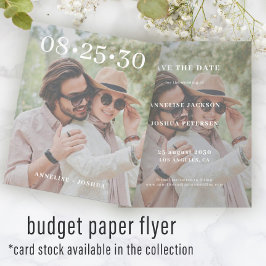 Budget Foto Typografie Hochzeit speichern Sie das  Flyer