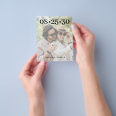 Budget Foto Typografie Hochzeit speichern Sie das  Flyer (Gruppe)