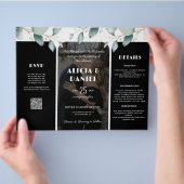 Budget Foto uAwg Details dreifach schwarze Hochzei Flyer (Hand)