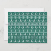 Budget Foto Ugly Sweater Christmas Green Card (Rückseite)