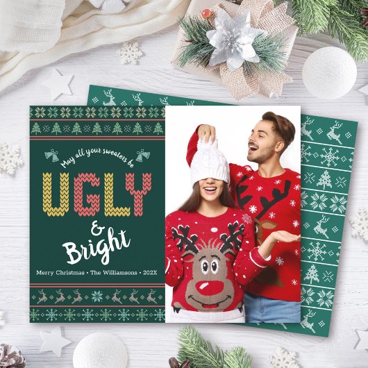 Budget Foto Ugly Sweater Christmas Green Card