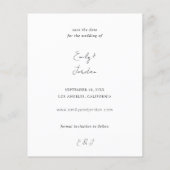 Budget Foto V MOD Chic 3 LG Save the Date Flyer (Hinten)