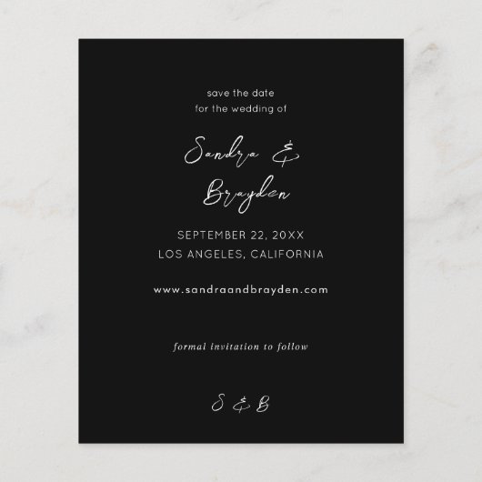 Budget Foto V MOD Chic 6 Save the Date (Rückseite)