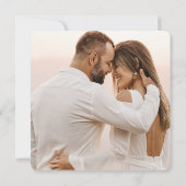 Budget Foto Wasserfarbe Elegante Blush Hochzeit Save The Date (Rückseite)