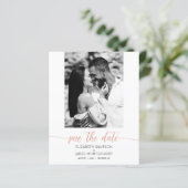 Budget Foto Wedding Coral Save the Date (Stehend Vorderseite)
