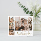 Budget Foto Wedding Danke Herzensskriptkarte (Stehend Vorderseite)