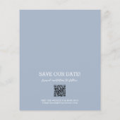 Budget Foto Wedding Dusty Blue Save the Date (Rückseite)