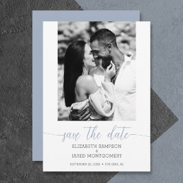 Budget Foto Wedding Dusty Blue Save the Date