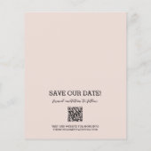 Budget Foto Wedding Dusty Pink Save the Date (Rückseite)