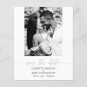 Budget Foto Wedding Dusty Pink Save the Date (Vorderseite)