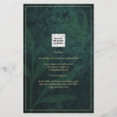 BUDGET Foto Wedding Einladung Emerald GREEN Flyer (Hinten)